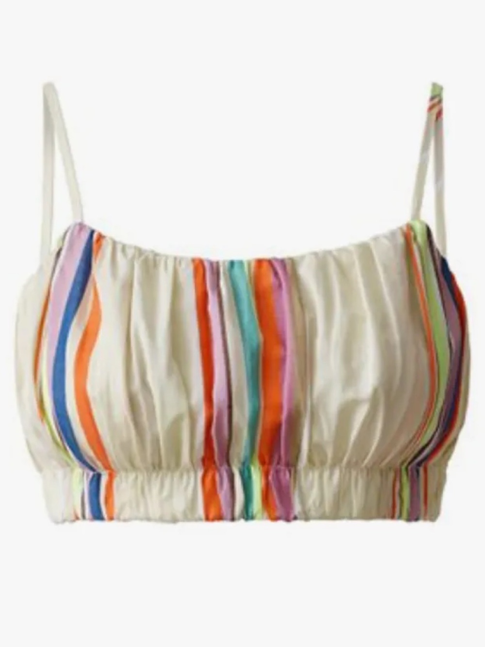 NWOT Lemlem x H&M Lycocell-Blend Crop Top in White Stripe - M